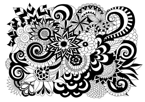 Adult coloring pages (instant download), beautiful black woman, positive affirmations, printable vividcolorplay $ 2.00. Black and white flowers - Flowers Adult Coloring Pages ...