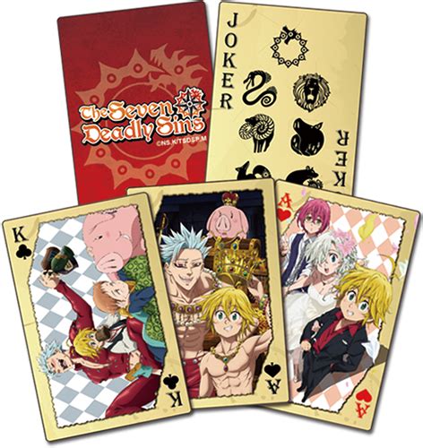 The Seven Deadly Sins Group Playing Cards Anime And Pop Culture