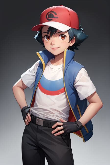 Ai Art Lora Model Ash Ketchum Pixai