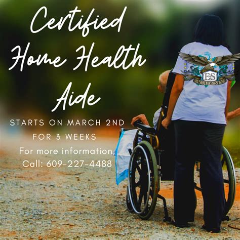 Certified Home Health Aide Starts On March 2nd For 3 Weeks For More