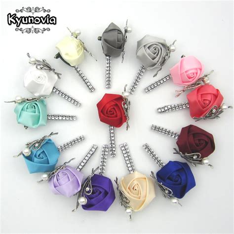 Wedding bouquets for a bride can include a variety of shapes, sizes, and styles. Kyunovia Custom Made Flower Lapel Pin Mens Wedding ...