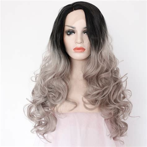 14 Inch Fashion Ombre Curly Glueless Synthetic Lace Front Wig
