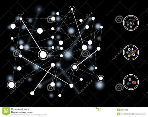 Illustration Of Decentralized Network System Royalty Free Stock Image