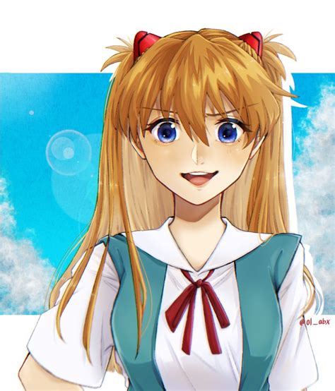 Souryuu Asuka Langley Neon Genesis Evangelion Artist Request 1girl Blue Eyes Blue Sky