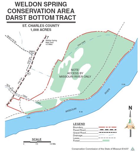 Weldon Spring Conservation Area Darst Bottom Track Area Map Click Here