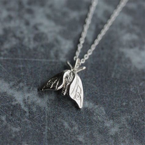 Delicate Moth Silver Necklace By Erica Jewellery