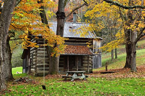 Wallpaper Autumn Fall Nature Cabin Country Foliage 5616x3744