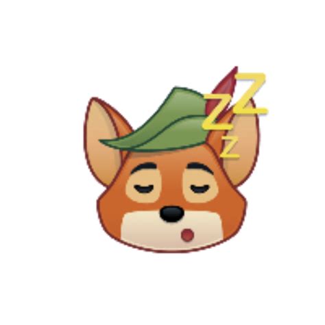 Robin Hood As An Emoji Sleeping Drawing By Disney Robinhood