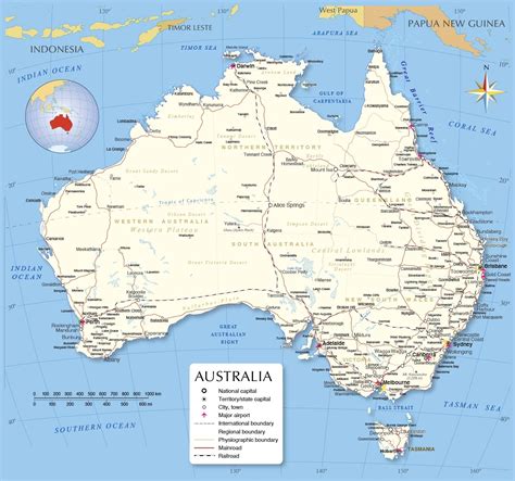 Labeled Map Of Australia With Cities World Map With Countries