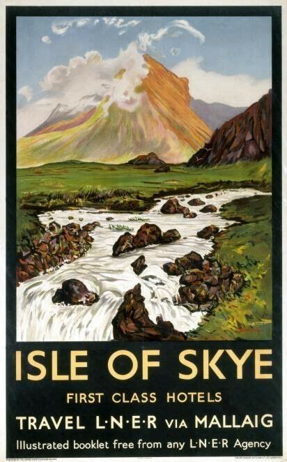 Isle Of Skye Scotland Vintage Railway Travel Poster Ebay