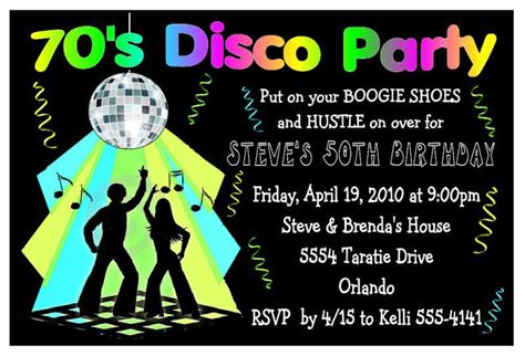Free Printable 70s Party Invitations Printable Templates