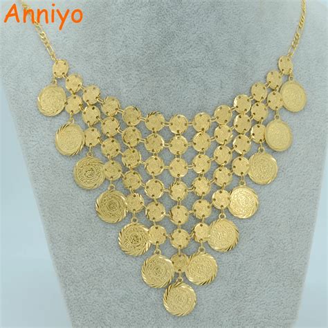 Buy Anniyo 45cmmetal Coins For Jewelry Arab Necklace