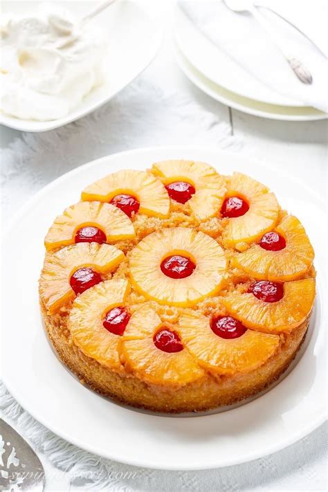 A Classic Pineapple Upside Down Cake With Cherries On Top Pineapple