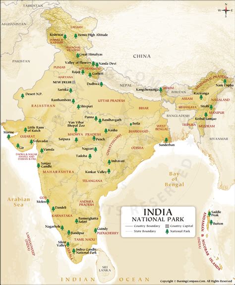 National Parks In India Map Get Map Update