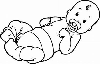Coloring Pages Pacifier Simple Drawing Printable Human