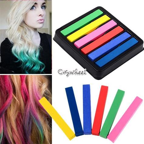 6 Colors Fashion Hair Chalkfashion Color Hair Chalk Dye