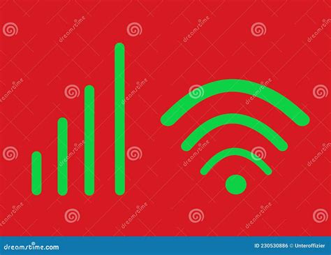 The Green Symbols Icons For Signal Strength Used On Computers Desktops