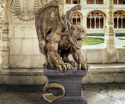 Gargoyle Statue Igor Cement Gargoyles Concrete Gothic European Garden