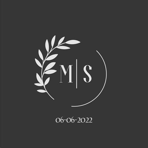 Initial Letter Ms Wedding Monogram Logo Design Inspiration 15611234