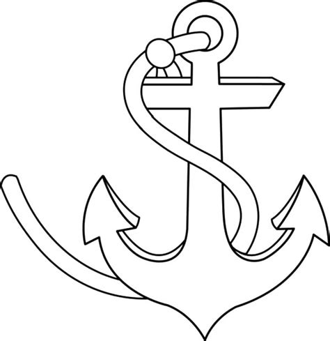 Anchor helps to prevent drifting from to current of sea and also from wind. Anchor Line Drawing at GetDrawings | Free download