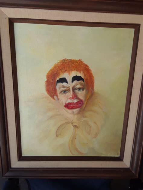 Vintage Clown Painting Artifact Collectors