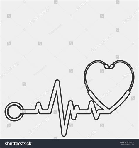 Stethoscope Heart Vector Stock Vector 585030787 Shutterstock