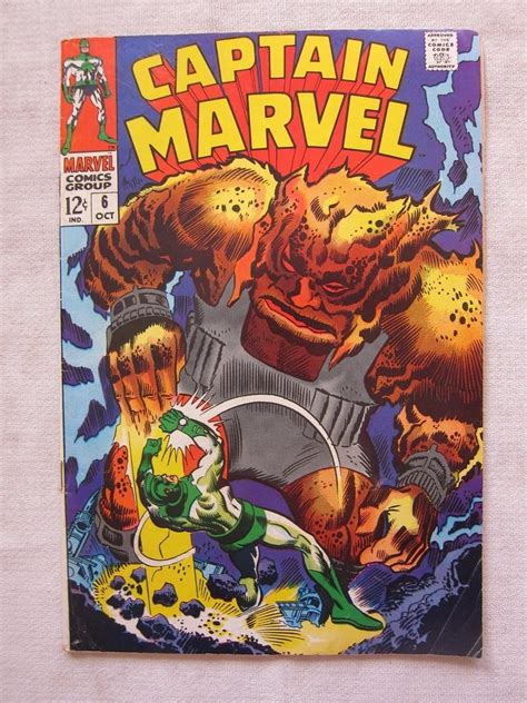 Vintage Comic Captain Marvel Vol 1 No 6 Oct 1968 Gc 1830873542