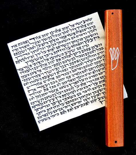 Kosher Scroll Parchment Klaf 410 Cm Israel Wood Mezuzah
