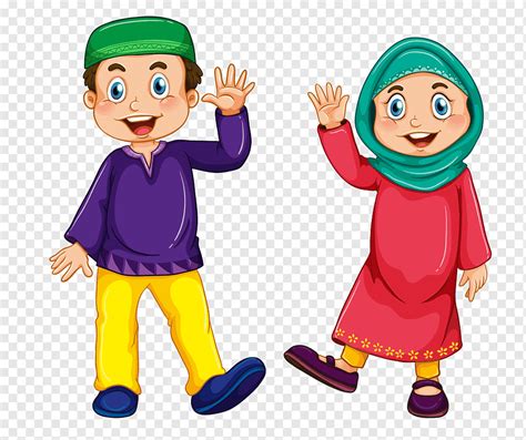 Gambar Kartun Anak Muslim Belajar Png Hijabfest