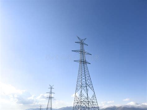 Power Line High Voltage Power Transmission Tower With Wires High