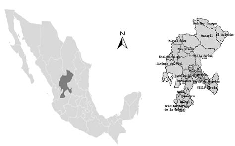 Mapa De Zacatecas Con Nombres