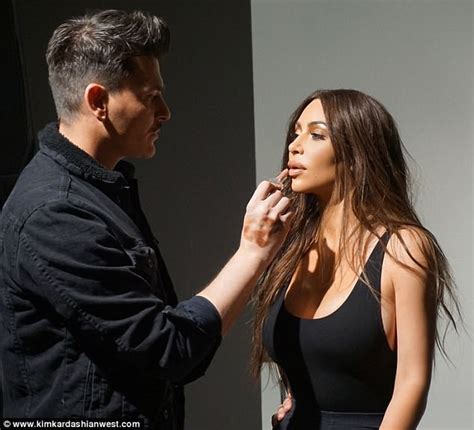 kim kardashian posed in a wig for kkw x mario swimsuit shots daily mail online
