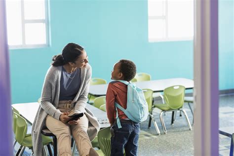 Little Boy In Preschool Talking To Teacher Gospel Reformation Network