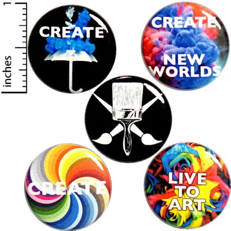 Creative Artist Buttons Pins Creative Artistic 5 Pack T Set 1 Inch