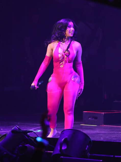 Cardi B Wears Pink Bum Cutout Catsuit At Hot 97 Summer Jam Popsugar