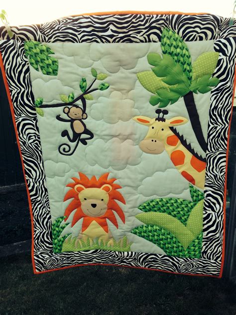 A Jungle Quilt I Made Safari Baby Quilt Animal Baby Quilt Baby