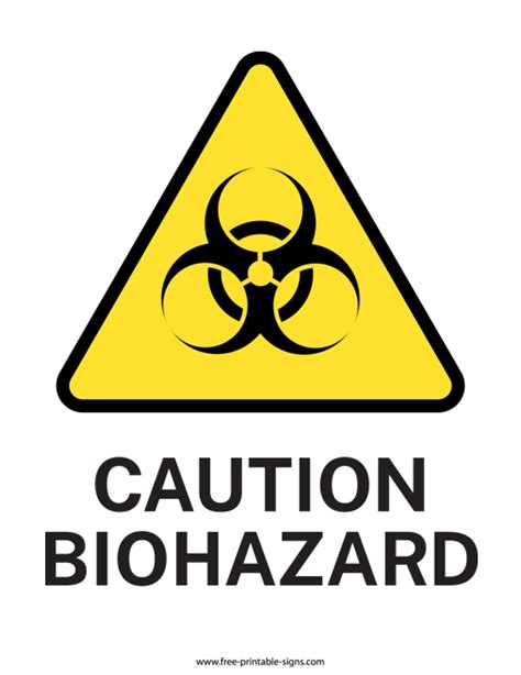 Printable Biological Hazard Sign Free Printable Signs