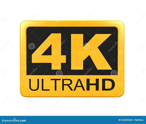 Ultra Hd 4k Icon Stock Illustration Image 46334638