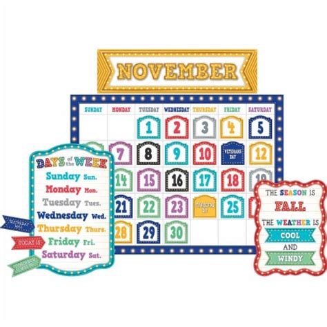 Teacher Created Resources Marquee Calendar Bulletin Board Set 2 Sets