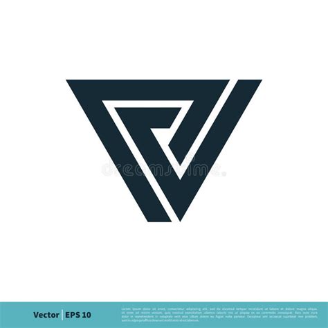 Letter V Trinity Triangle Icon Vector Logo Template Illustration Design