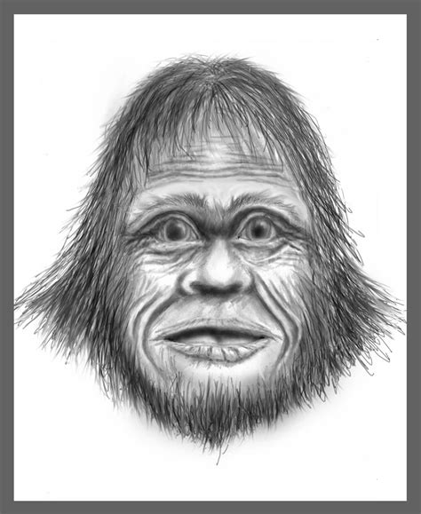 Bigfoot Face Drawing