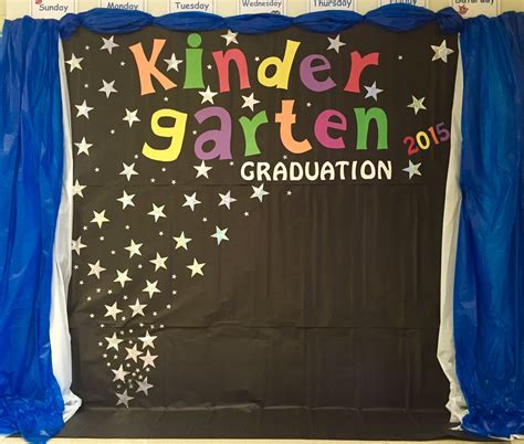 Kindergarten Graduation Backdrop End Of Year Or Graduation