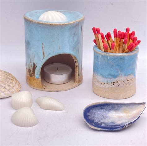 Handmade Wax Oil Burner Ceramic Pottery Folksy
