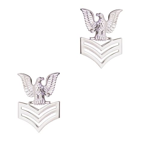 Collar Device For Service Uniform Silver E6 Collar Devices Military