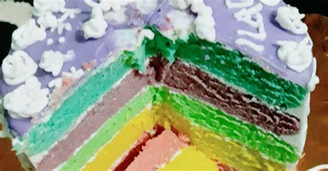 Resep Rainbow Cake Kukus Oleh Sara Visrie Cookpad