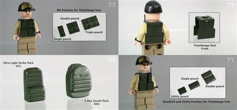 Tiny Tactical Army Vests Custom Lego Minifigures