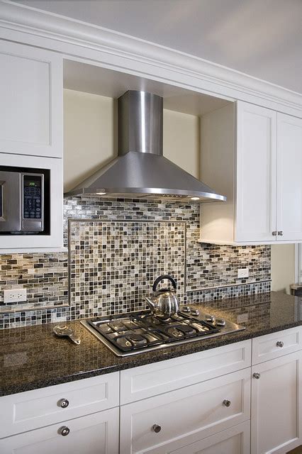 Need a pro for your kitchen design project? Kitchen Chimney Hood & Backsplash Detail - Contemporary ...