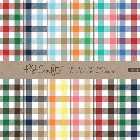 2-Colors Plaid Digital Papers SEAMLESS Gingham Digital | Etsy | Digital paper, Paper, Digital