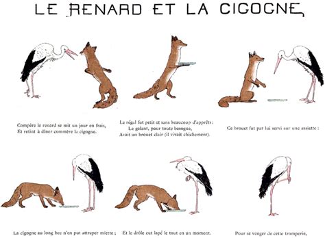 Der fuchs und der ziegenbock! Le Renard et la Cigogne (Fuchs und Storch ...