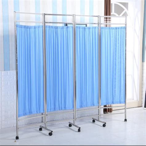 Medical Hospital Bed Screen Curtain Divider Folding Screen China Ward Screen Medical Curtain